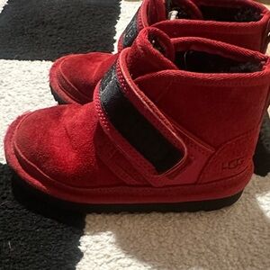 UGG Red Kids Boots with Black Strap